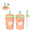 Zak Designs Unicorn Kelso Tumbler Set, Leak-Proof Screw-On Lid with