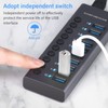 Active USB 3.0 Hub, 10-Port 60W USB Hub with Single
