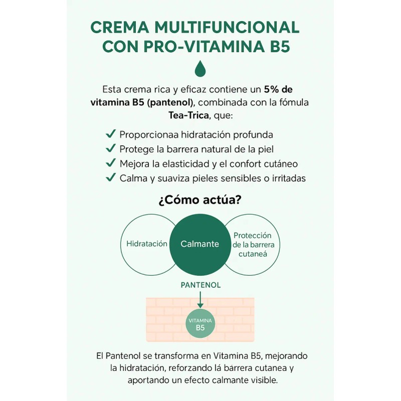 Skin1004 Madagascar Centella Tea-trica B5 crema 75 ml, calma y