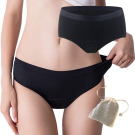 BAZETITUS 1 Piece Absorbent Shorts, Santary Shorts, Urinary Leak Shorts, Incontinence Pants, Water Absorption, 1.7 fl oz (50 ml), Compatible with 7 Sizes