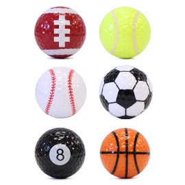 Player Supreme 6 Pack Sport Themed Golf Balls