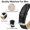 OFFCUP Mens Watches, 39MM Men's Chronograph Watch, Leather Watches Mineral