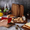 Kigley 10 Pcs Wooden Dinner Plates Cutting Boards Bulk for
