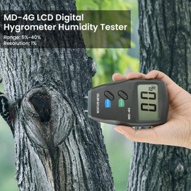 AILOOCEDI Wood Meter MD-4G LCD Digital Hygrometer Humidity Tester for Timber with Large LCD Screen,High Accuracy,Probe,Data Hold and Low Battery Indication
