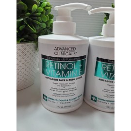 Advanced Clinicals 2X ADVANCED CLINICALS RETINOL + VITAMIN E Anti Aging Face & Body Cream 💙NEW ~