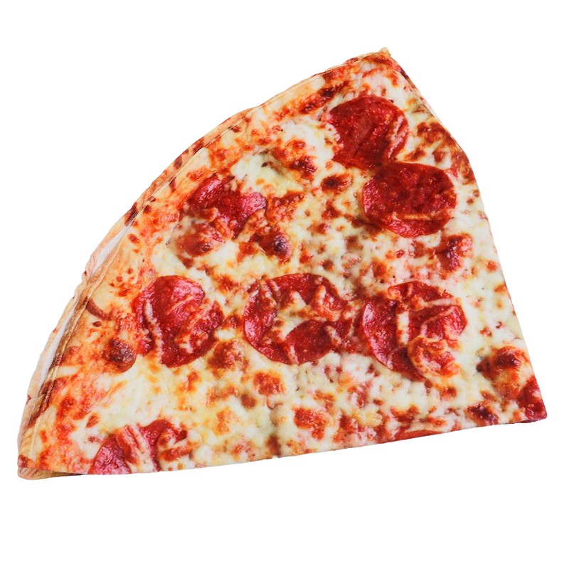 Kid Toddlers Pizza Pattern Rug Baby Washable Fluffy Playmat Round