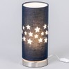 LITECRAFT Glow Stars Table Lamp with Blue Cylinder Shade -