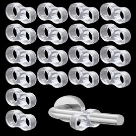 Unlorspy 18pcs Transparent PVC Door Handle Buffers - Protect Walls & Furniture - Easy Install - 16mm/18mm