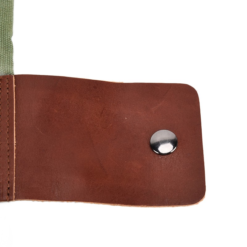 Leather Canvas Foraging Pouch Belt Fruit Picking Bag for Camping