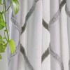 Peri Home Chenille Lattice Sheer Back Tab Single Curtain Panel,