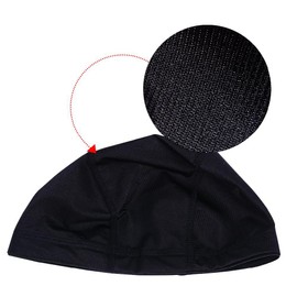 2 Pcs Black Dome Cap Wig Caps Stretchy Wig Cap with Wide Elastic Band for Making Wig (Black)