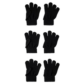 NAME IT Unisex Gloves, Black/Pack:3 Pack With All Black