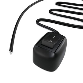 BONATECH - Interruptores de botón de Forma de Gota de Agua para Coche de 12 V CC para Luces antiniebla, DRL, Barra de luz LED, Negro, 39.3 Inches