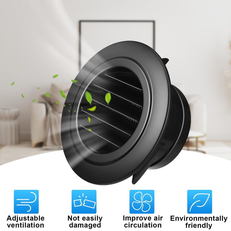 VIHOSE 12 Pcs 4 Inch ABS Round Vent Cover Plastic