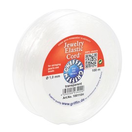 Griffin Jewelry Elastic Cord 1.0mm Transparent (100 Meters)