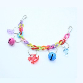 3-pcs Interactive Parrot Toy Set, Including 1 Parrot Swing with a Bell and 2 Pull-Out Intelligence Training Bells, Suitable for Chewing, Training, and Intellectual Stimulation