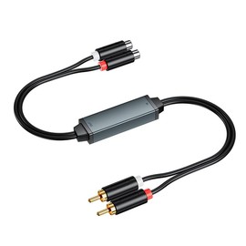 eppfun AV100C Ground Loop Isolator for Car Audio System/Home Stereo, RCA Audio Cable Eliminator to Eliminate Hum Noise