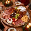 Utoplike Extra Large Acacia Wood Serving Tray, 23.6'' Round Charcuterie