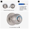 BRINKS – Transitional Privacy Locking Interior Ball Door Knob, Satin