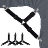 Bed Sheet Holders Straps Fasteners - 4 Pcs Triangle Sheet