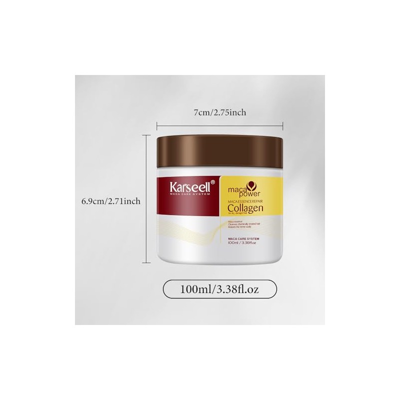 Karseell Mascarilla Capilar con Colágeno para Viaje, 3.38floz