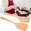 2Pcs Wooden Spatula Heat Resistant Light Weight Kitchen Cooking Utensils