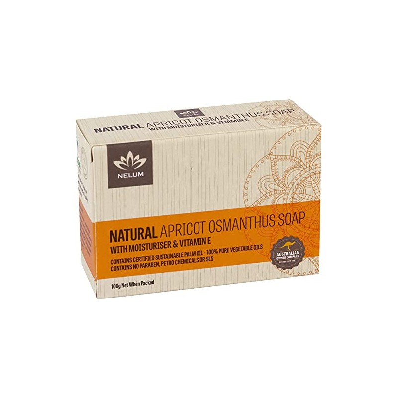 Nelum Apricot and Osmanthus Natural Soap Bar, 100 g