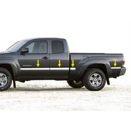 Tyger Auto Made in USA! Compatible with 2005-2015 Toyota Tacoma Extended Cab 2WD 6.5' Bed Above Body Line Body Side Molding Trim 2" Wide 8PC