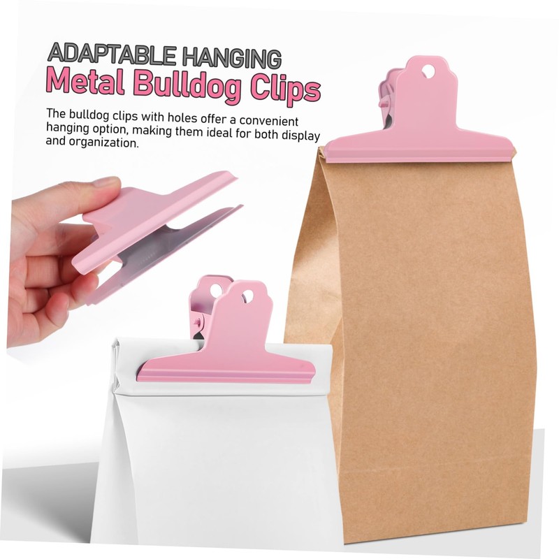 LABRIMP 3pcs Bulldog Clips Sturdy Document Organizers for Office Home