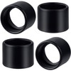 HINZIC 4Pcs Black Light Socket Shade Rings 1-1/2 Metal Lamp
