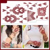 HOWAF 9 Sheets Brown Red Temporary Tattoos for Women, Waterproof