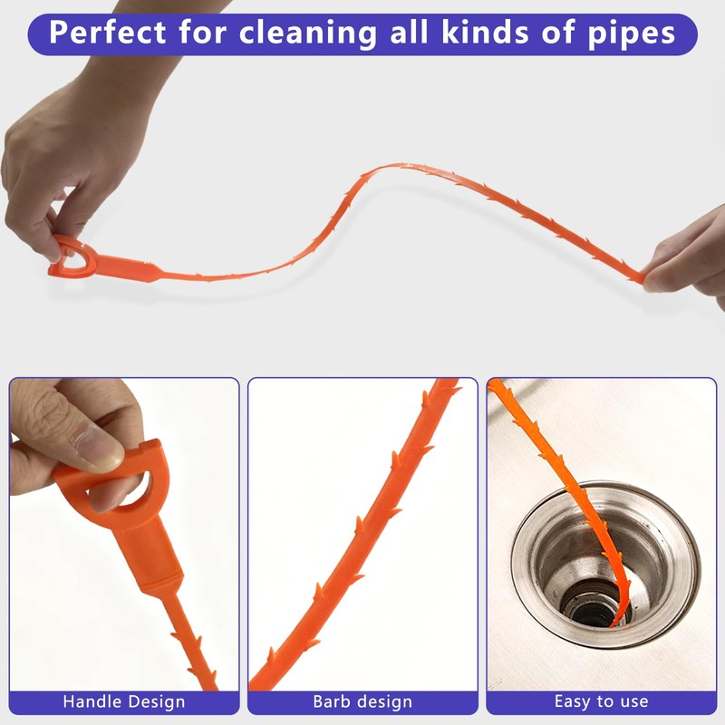 Drain Unblocker Tool, 6 PSC Shower Drain Unblocker, Sink unblockers