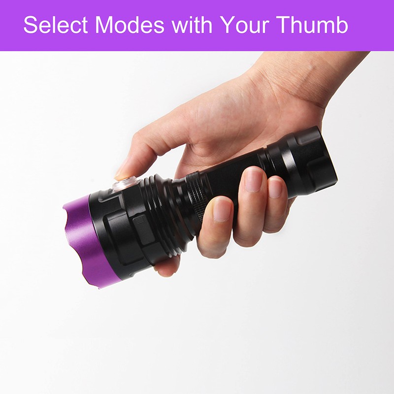 AHOME V30 UV 385-395nm Blacklight Flashlight [USB Rechargeable] Black Light