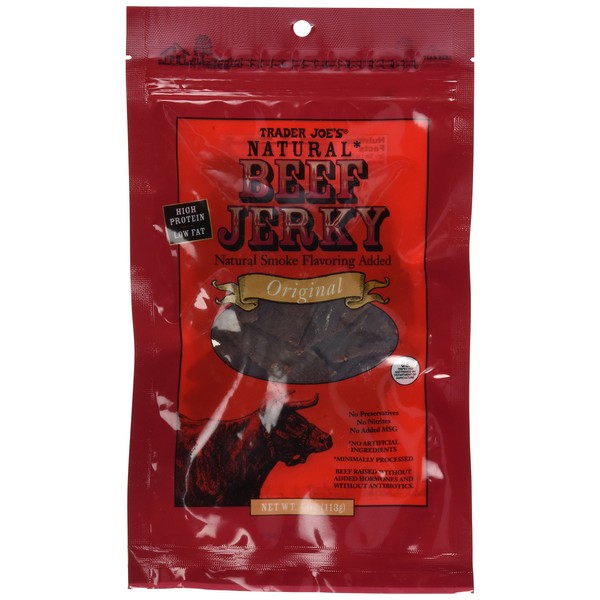 Trader Joe's Natural Beef Jerky Original Flavor 4 Ounce Package (Original)