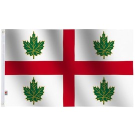 Anglican Church flag of Canada 3x5 Ft Large, Both Sides 150D Smooth Satin for Moderate-Outdoor&Indoor,Canvas Header Brass Grommets for Easy Display, Candian ACC/ACoC Flags