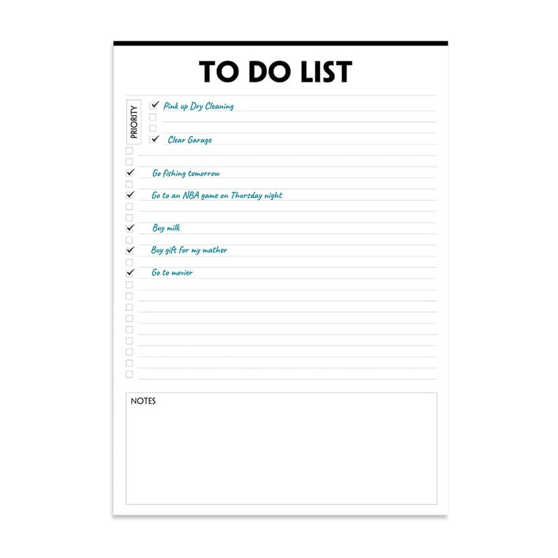 Nokingo (3 Packs) To Do List Notepad - 50 Sheets/Pad,
