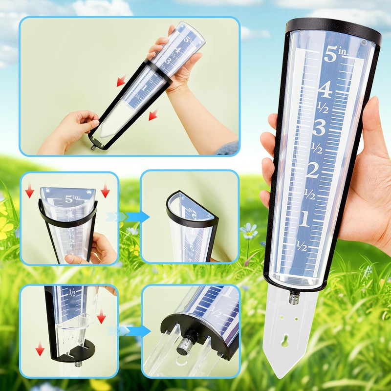 Outdoor Rain Gauge Stand for AcuRite 00850A3, Freestanding Mount for