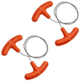 2Pcs Outdoor Survival Saw, Pocket Steel Wire Hand Pull Saw Emergency Hunting Cutting Tool for Wood, Plastic, Camping, Hiking - Orange