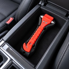 Car Safety Hammer for Emergency Escape – 2-in-1 Window Breaker & Seat Belt Cutter for Vehicle Emergency Preparedness