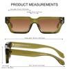 ANDWOOD Thick Frame Rectangle Sunglasses Mens Womens Chunky Retro Sun