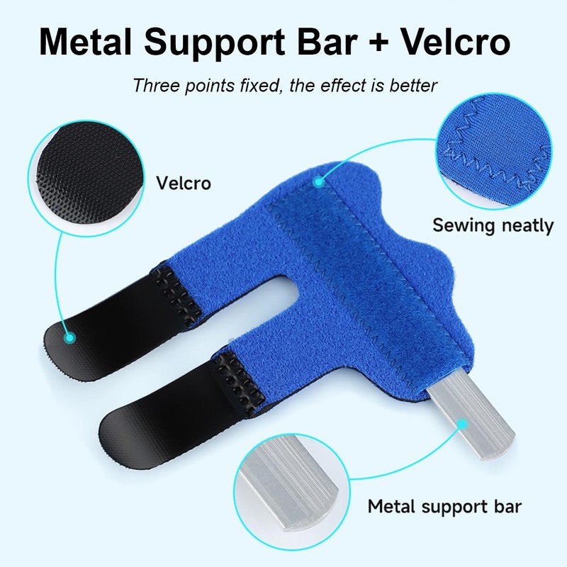 Pack of 2 Finger Splints, Adjustable Finger Support, Finger Stabiliser