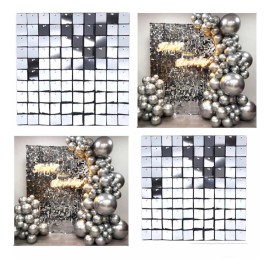 Panel Decorativo Shimmer Wall Plata Efecto Espejo 30pz