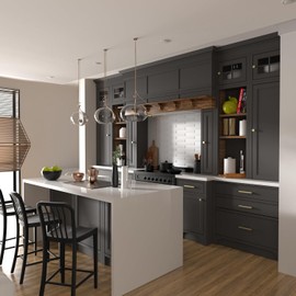 homdiy 20 Pack Matte Gold Cabinet Pulls 7-1/2 inch Hole Center Brushed Brass Kitchen Drawer Handles for Dresser Cupboard Living Room