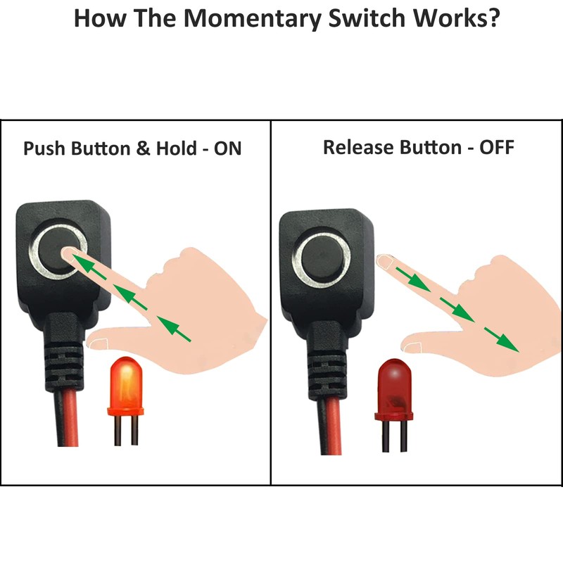 Momentary Switch 12V 24V Mini Momentary Push Button Switch with