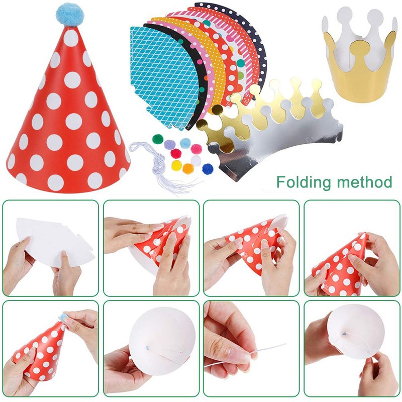 Birthday Hat Crown For Festival Birthday Party Set 11 Pcs