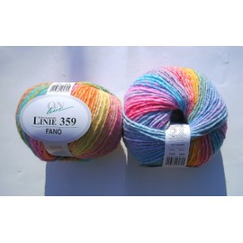 ONline Garne Linie 1103590038 FANO 150 g for Knitting and Crocheting, 038 Pink Blue Yellow Colour