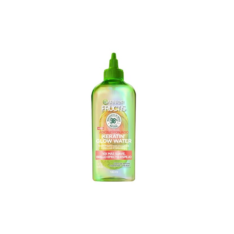 Garnier Fructis Adis Esponjado Tratamiento Keratin Glow Water Antifrizz, 180ml