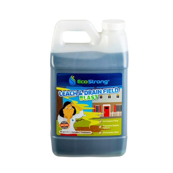 Septic Drain and Leach Field Treatment | Bio-Enzyme Cleaner Breaks Down and Digest Clogs | Removes Odors & Mainline Cleaner  (64 OZ)