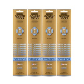 Gonesh - Extra Rich Scented Incense Sticks - Non-Toxic 10” Slow Burn Aromatic Sticks - Nag Champa - 80 Pack