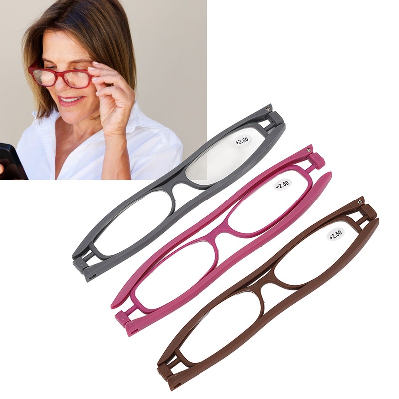 Reading Glasses 360 Degree Foldable Legs Lightweight Presbyopic Eyeglasses for